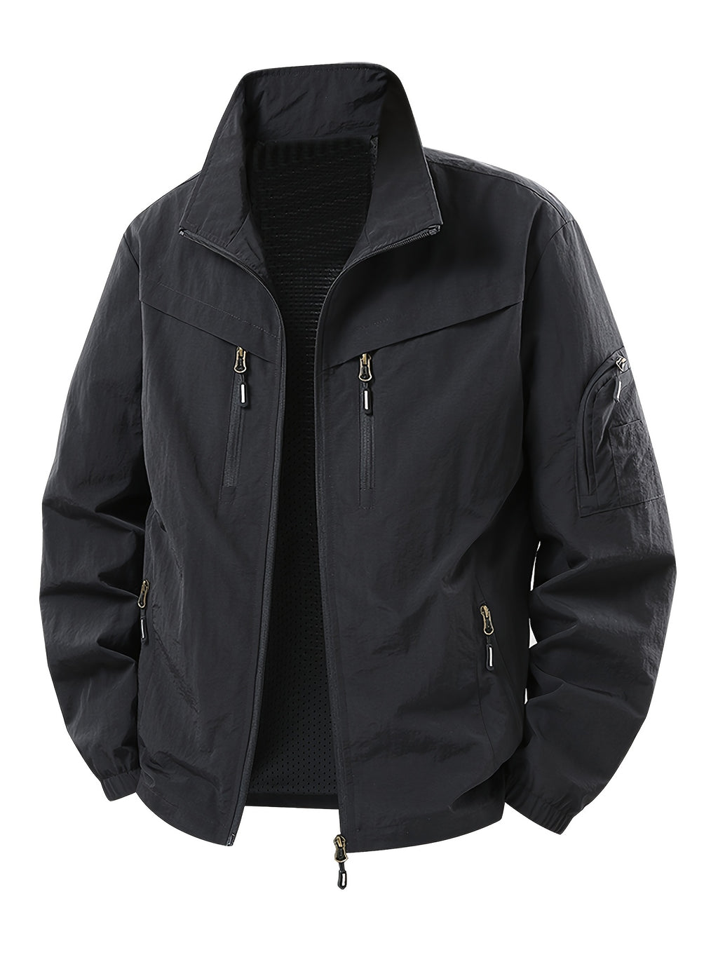Men's Stand Collar Utility Jacket