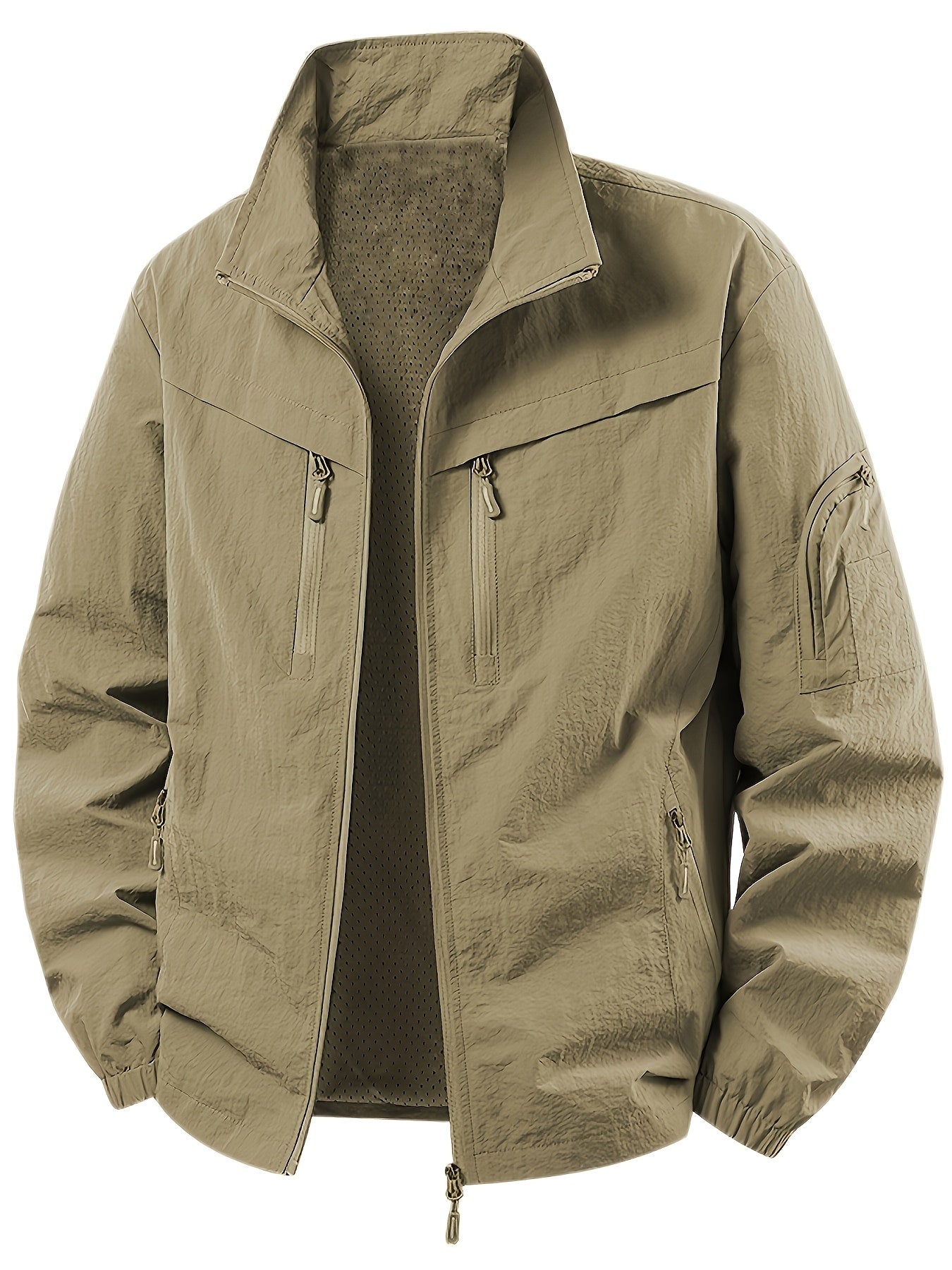 Men's Stand Collar Utility Jacket