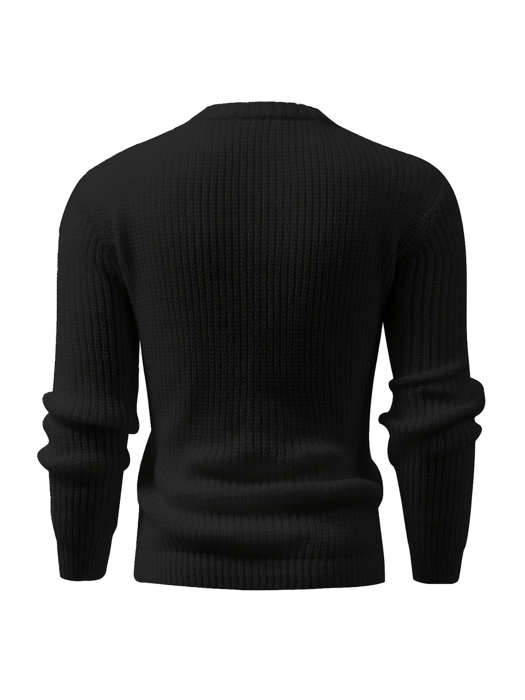 Men's Ribbed Knit Crew Neck Sweater