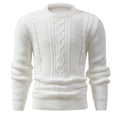 Men's Ribbed Knit Crew Neck Sweater