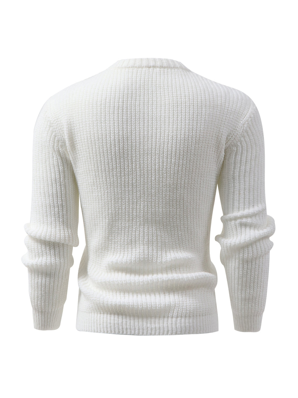 Men's Ribbed Knit Crew Neck Sweater