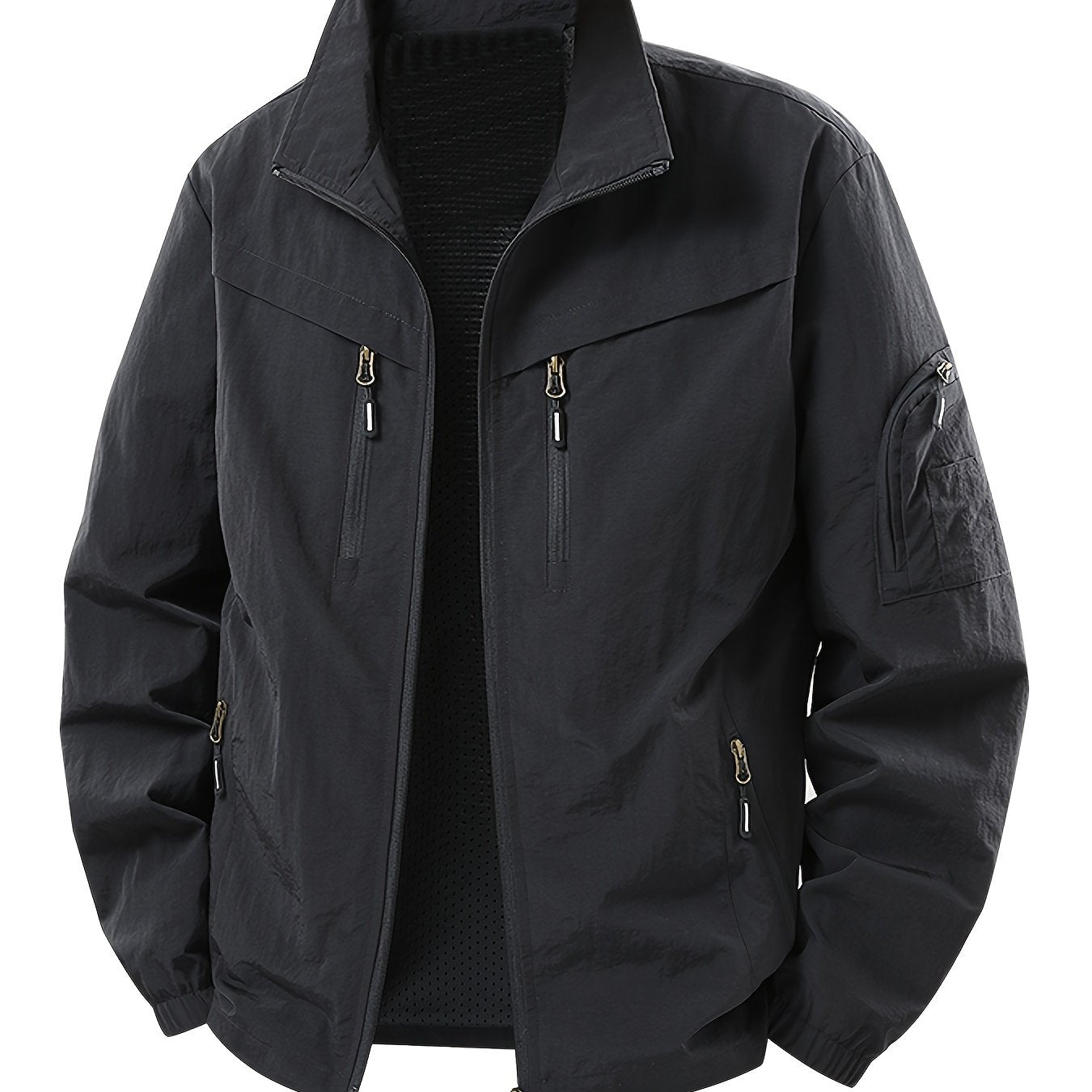 Men's Stand Collar Utility Jacket
